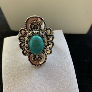 Turquoise adjustable ring